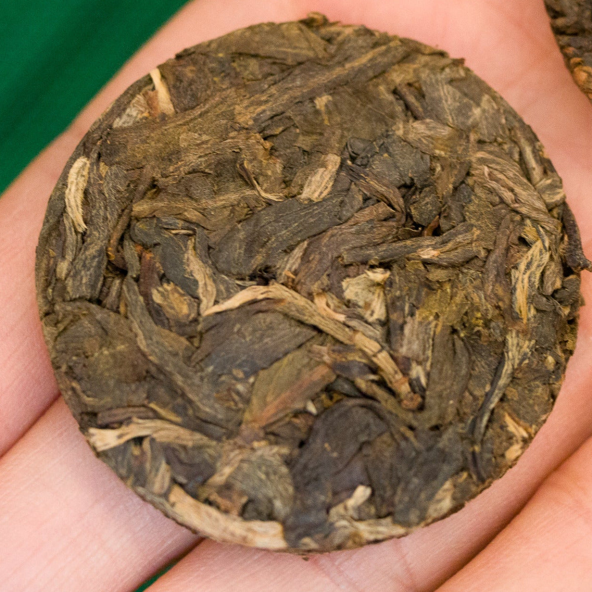 Sheng Puerh Tea Mini Tea Cake - 6g Linglong. Raw Puerh tea in a convenient mini-cake.