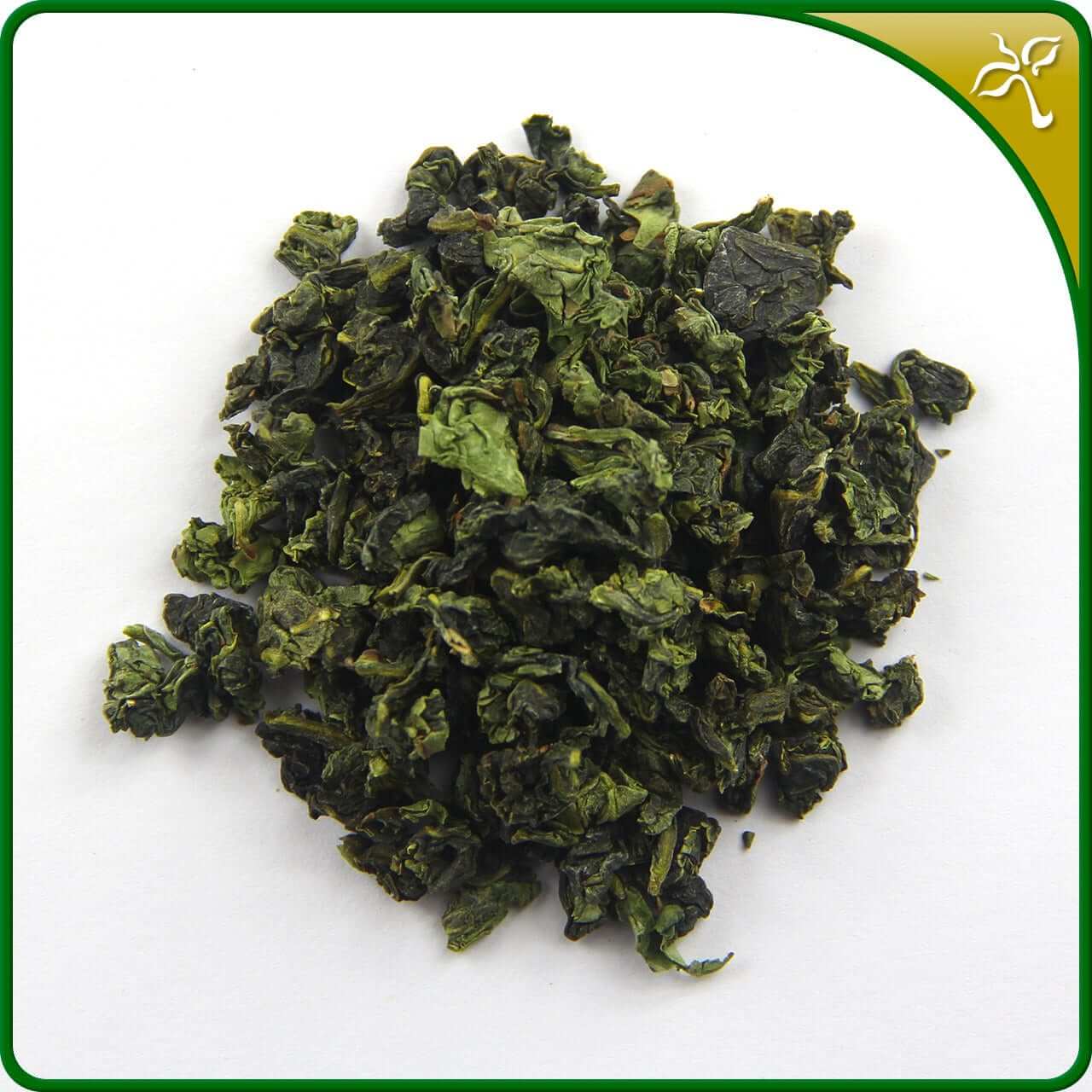 A pile of dried Tie Guan Yin Oolong tea leaves.
Great value loose leaf Tie Guan Yin tea sourced directly from Anxi, Fujian.