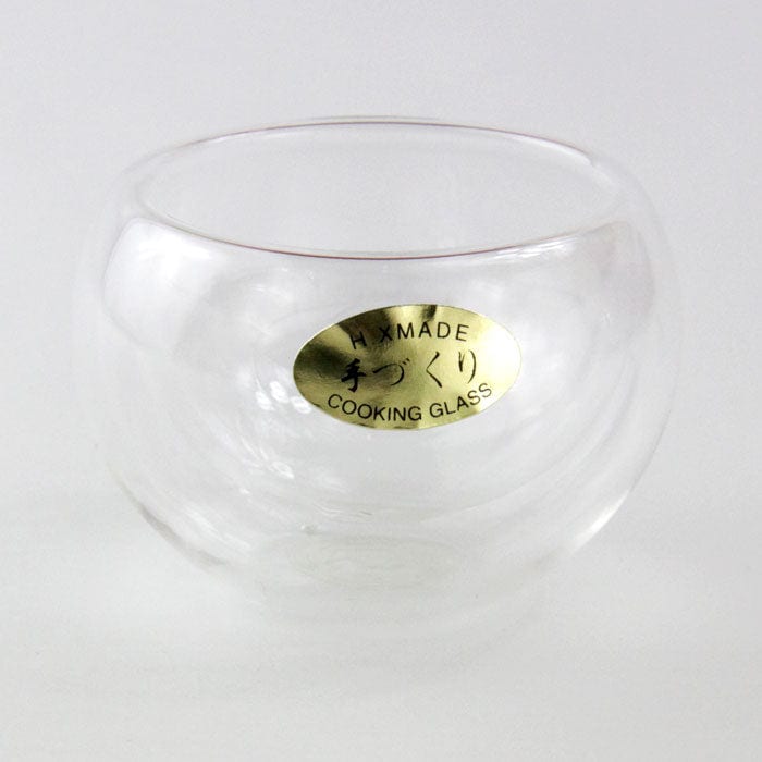 Double wall glass tea cup - empty