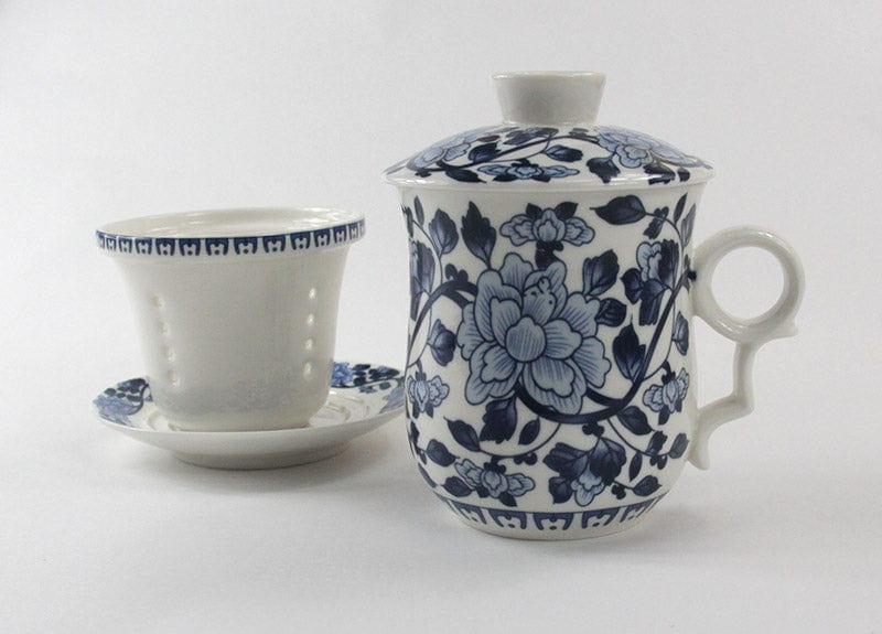 Blue and White Poeny Flower (Bai Mu Dan)