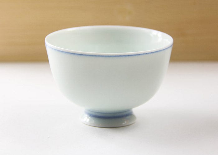Blue and White Tea Set - Cross Hatched